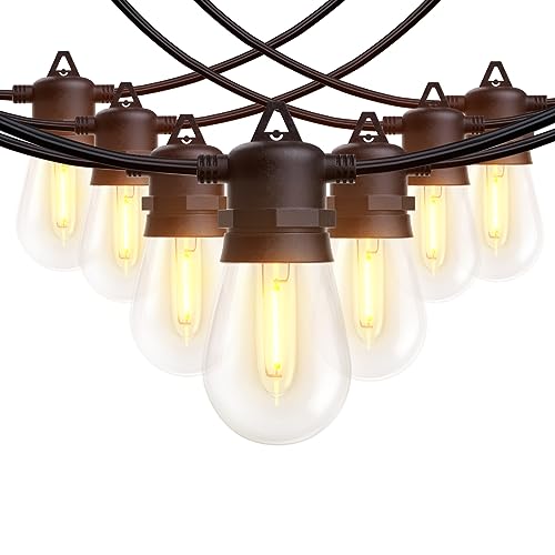 addlon 100FT(2-Pack*50FT) LED Outdoor String Lights