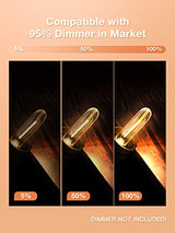 LED Replacement Bulbs 1W T13, 4 Pack Waterproof E12 Screw Base for Outdoor LED String Lights Shatterproof, for Indoor and Outdoor Use