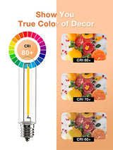 LED Replacement Bulbs 1W T13, 4 Pack Waterproof E12 Screw Base for Outdoor LED String Lights Shatterproof, for Indoor and Outdoor Use