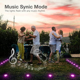 addlon Outdoor Ground Lights, 48ft Multicolor Smart Pathway Lights, 15Pack IP65 Waterproof Smart Landscape Lighting, App Control Walkway Lights with 8 Scene Modes Patio Light for Yard Garden