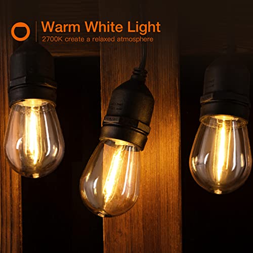 addlon LED Replacement Bulbs 1W S14 4 Pack Waterproof E17 Screw Base for Outdoor LED String Lights Shatterproof