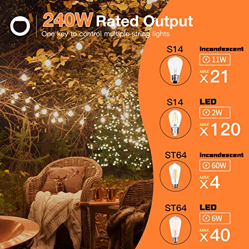 addlon Dimmer for Outdoor Extension Cord